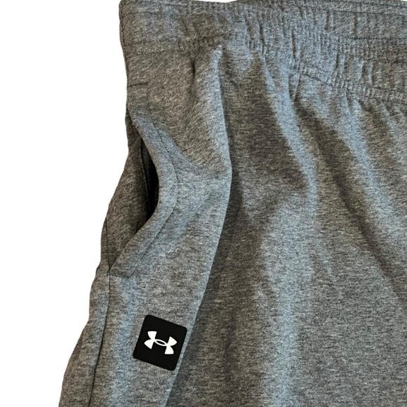 Under Armour Men's Rival Fleece Joggers Size 4XL Heather Grey Drawstring Pockets - Picture 6 of 8